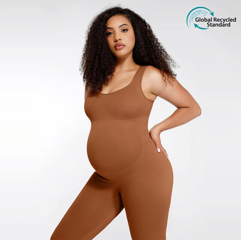 Back Lifting Abdominal Supports Maternity Catsuit Jumpsuit